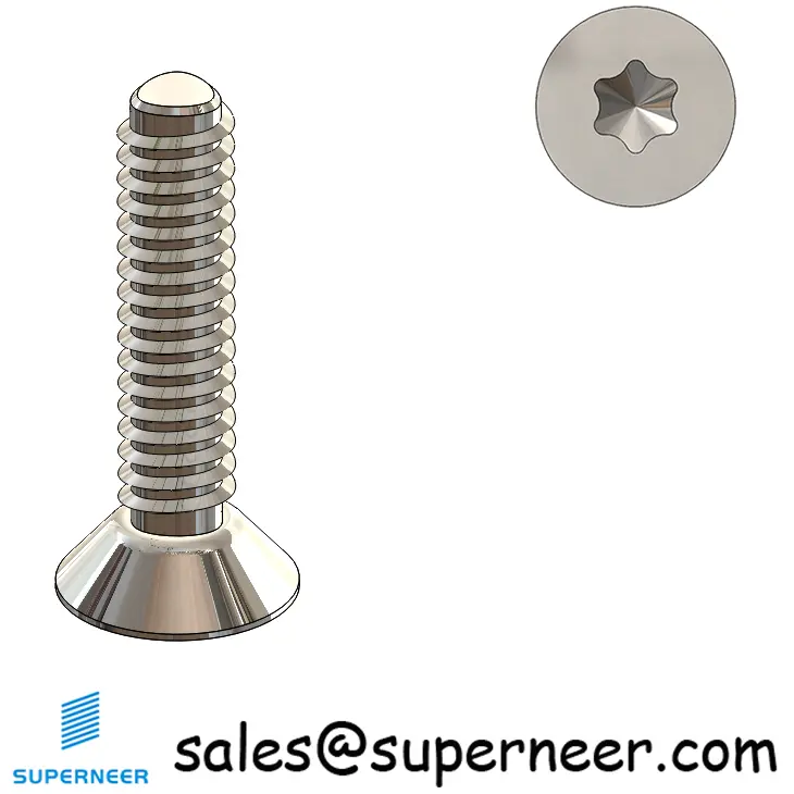 2-56 × 3/8 Flat Head Torx Thread Forming  Screws for Metal  SUS304 Stainless Steel Inox