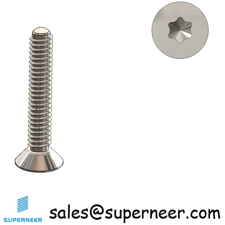 2-56 × 1/2 Flat Head Torx Thread Forming  Screws for Metal  SUS304 Stainless Steel Inox