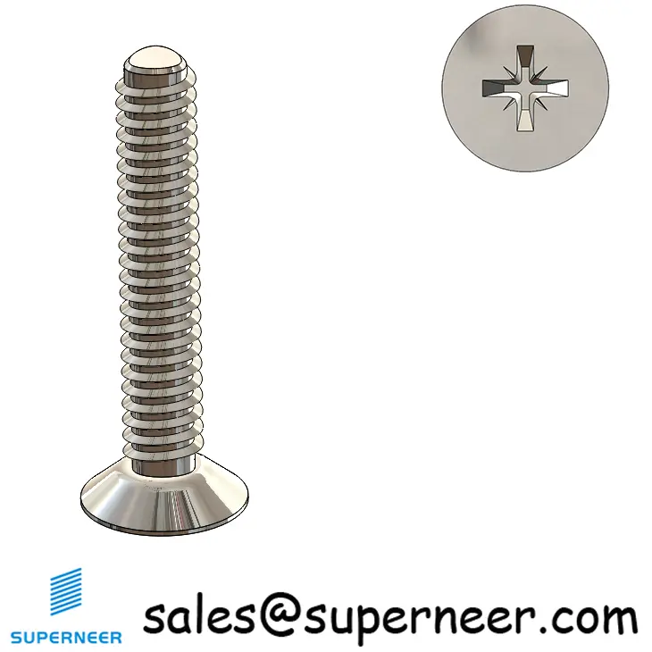 2-56 × 1/2 Flat Head Pozi Thread Forming  Screws for Metal  SUS304 Stainless Steel Inox