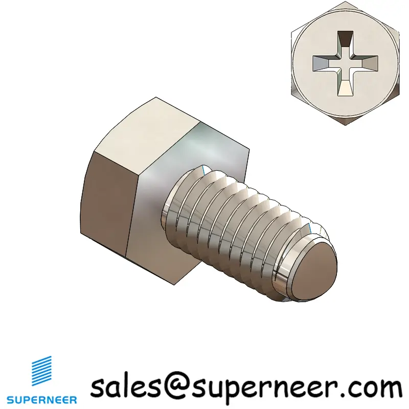 M3 × 6mm Indented Hex Phillips Thread Forming Screws for Metal SUS304 Stainless Steel Inox