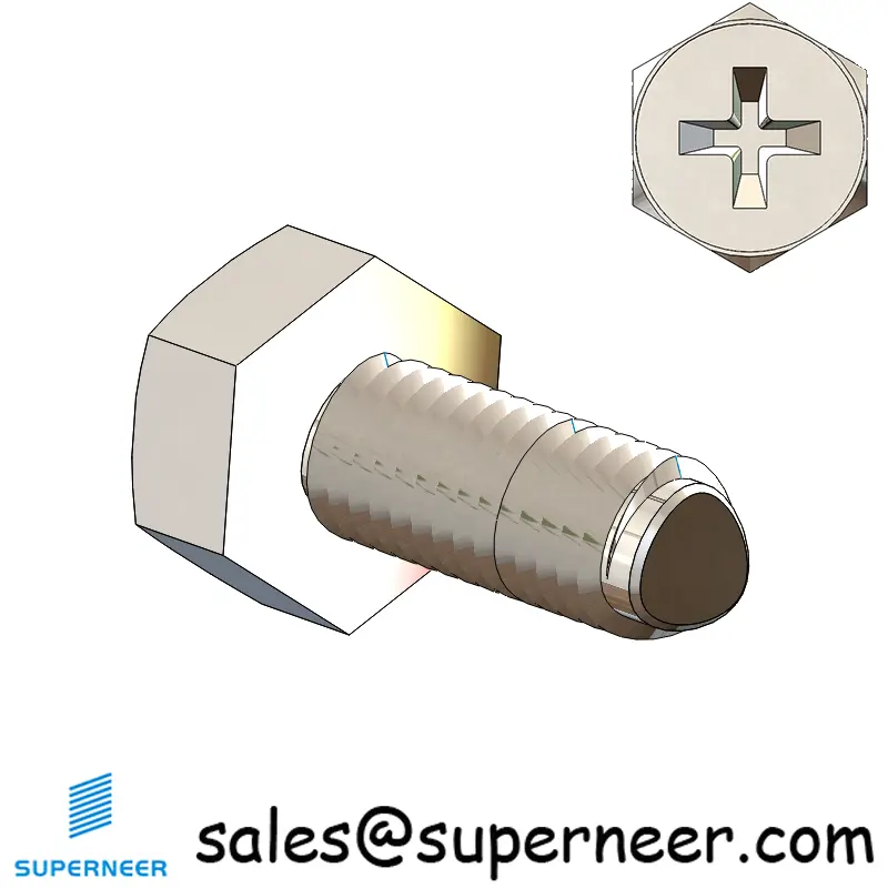 M3 × 8mm Indented Hex Phillips Thread Forming Screws for Metal SUS304 Stainless Steel Inox