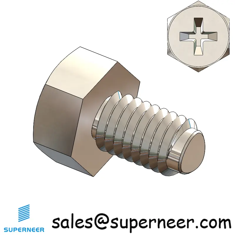 M5 × 8mm Indented Hex Phillips Thread Forming Screws for Metal SUS304 Stainless Steel Inox