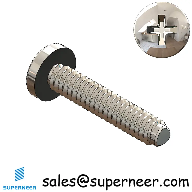 2-56 × 7/16 Pan Head Phillips Thread Forming  Screws for Metal  SUS304 Stainless Steel Inox