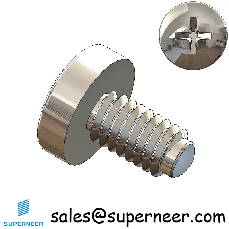 M4 × 7mm Pan Head Phillips-Square Thread Forming Screws for Metal SUS304 Stainless Steel Inox