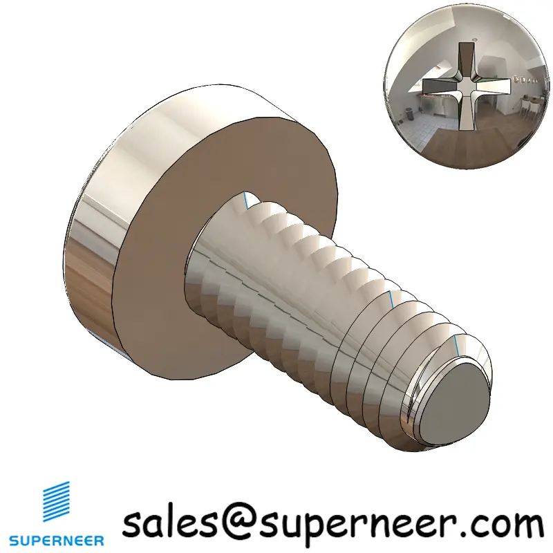 M4 × 10mm Pan Head Phillips-Square Thread Forming Screws for Metal SUS304 Stainless Steel Inox