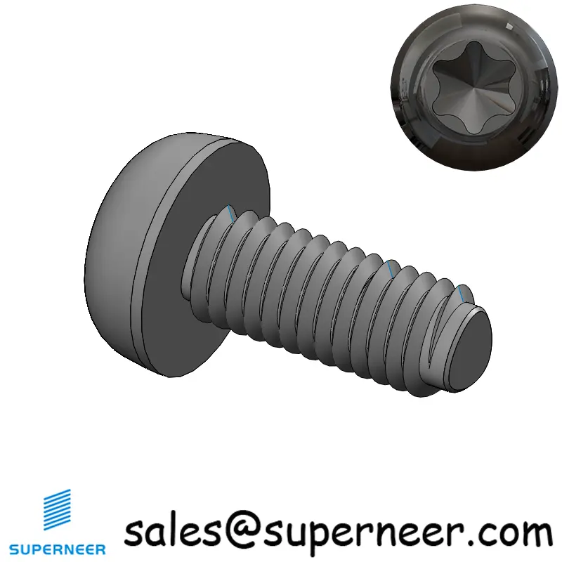 M5 × 12mm Pan Head Torx Thread Forming Screws for Metal Steel Black