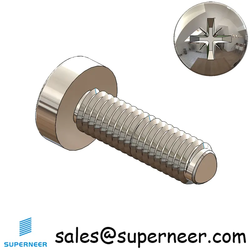 M3 × 10mm Pan Head Pozi Thread Forming Screws for Metal SUS304 Stainless Steel Inox