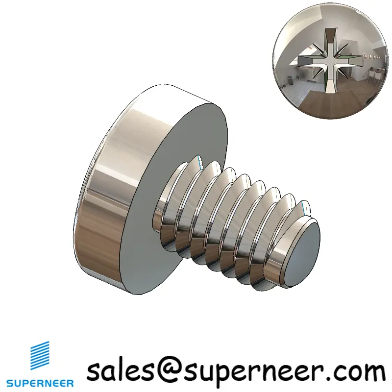 M5 × 7mm Pan Head Pozi Thread Forming Screws for Metal SUS304 Stainless Steel Inox