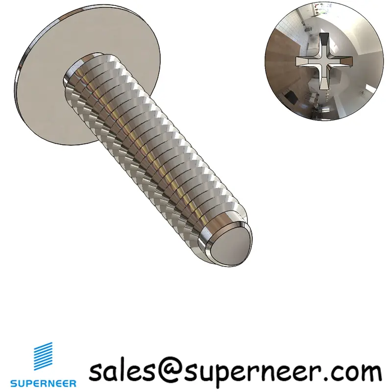 2-56 × 7/16 Truss Head Phillips Thread Forming  Screws for Metal  SUS304 Stainless Steel Inox