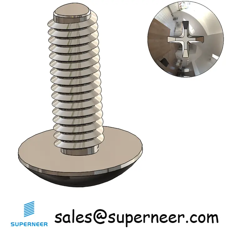 M5 × 14mm Truss Head Phillips Thread Forming Screws for Metal SUS304 Stainless Steel Inox