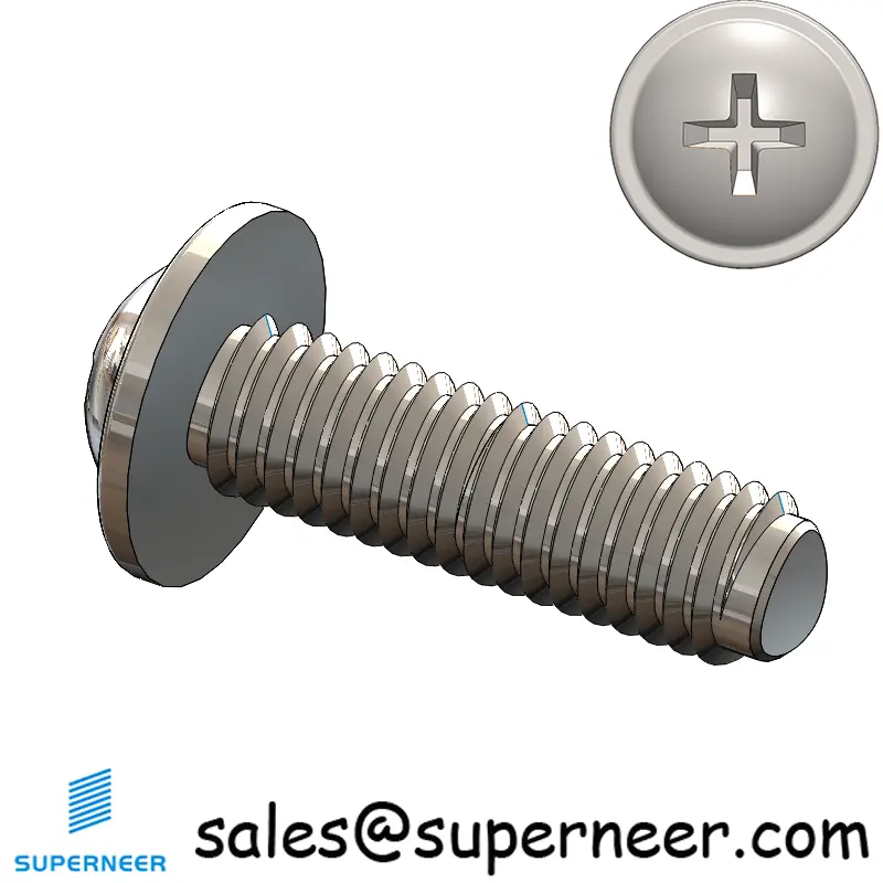 M3 × 10mm Pan Washer Phillips Thread Forming Screws for Metal SUS304 Stainless Steel Inox