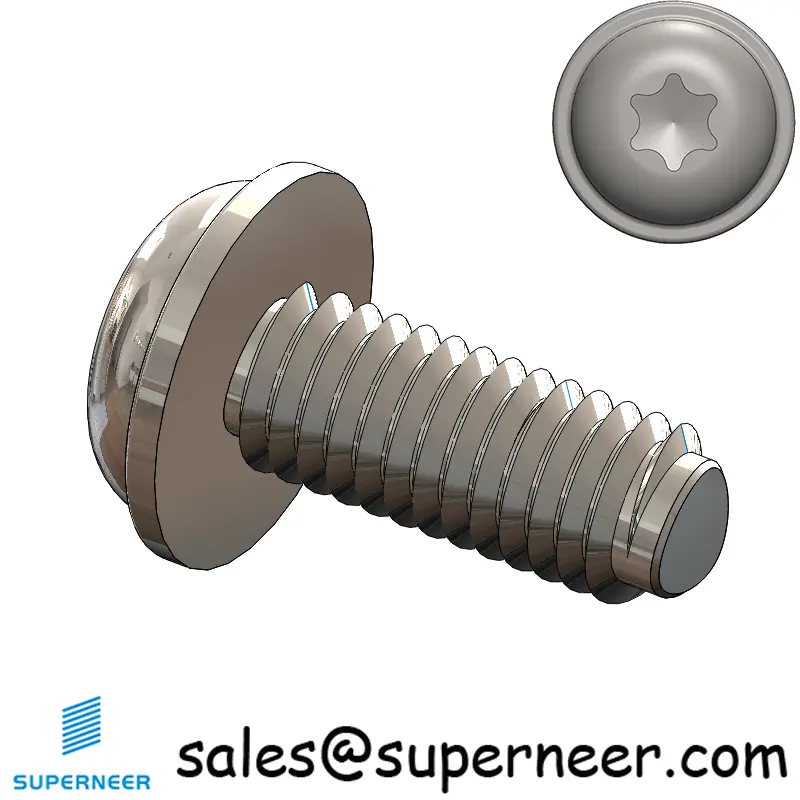 M5 × 12mm Pan Washer Torx Thread Forming Screws for Metal SUS304 Stainless Steel Inox