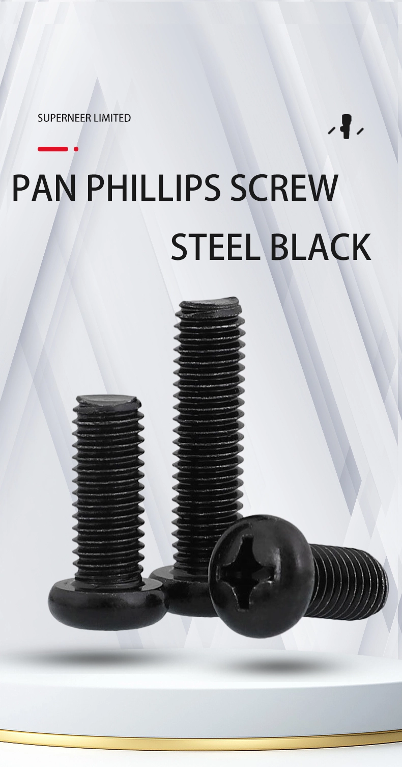 2-56 x 5/32" Pan Head Phillips Machine Screw Steel Black ANSI/ASME B18.6.3