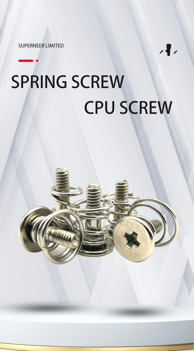 M2 x 9.85mm Flat Phillips Spring Screw Steel Nickel Plated