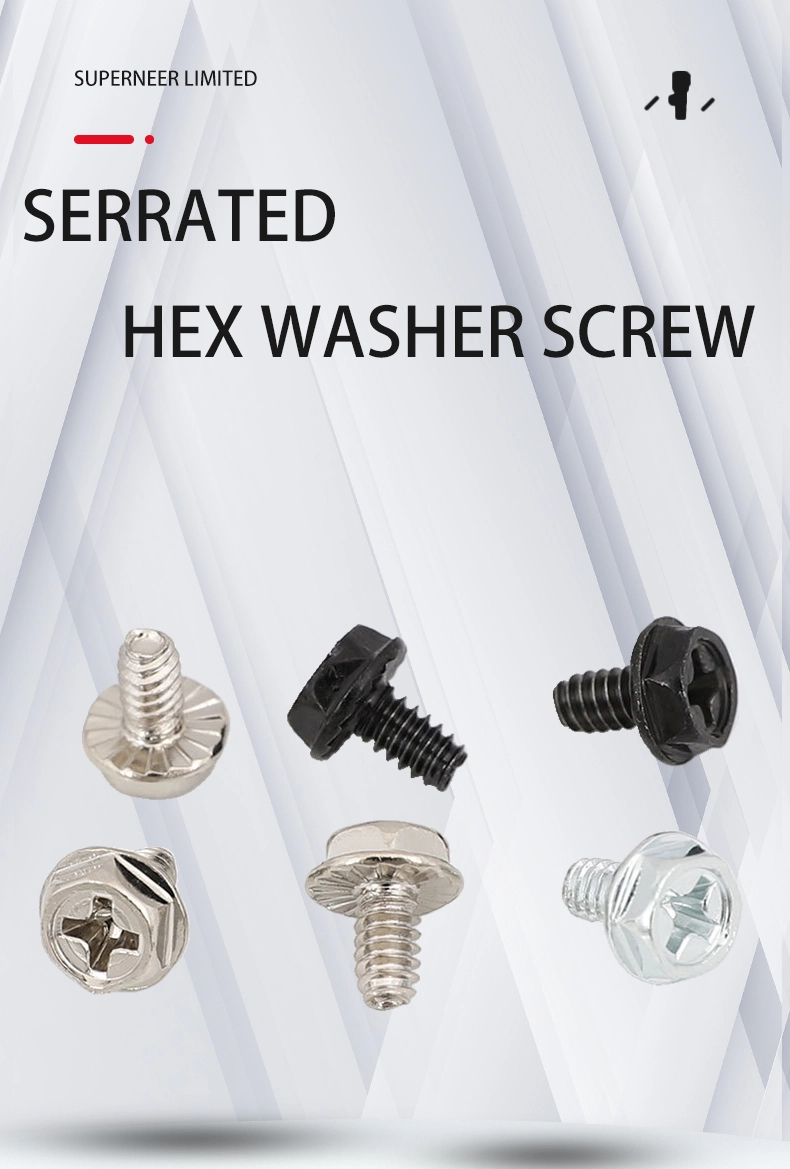 2-56 &times; 7/16 Hex Washer Serration Phillips Thread Forming  Screws for Metal  Steel Blue Zinc Plated