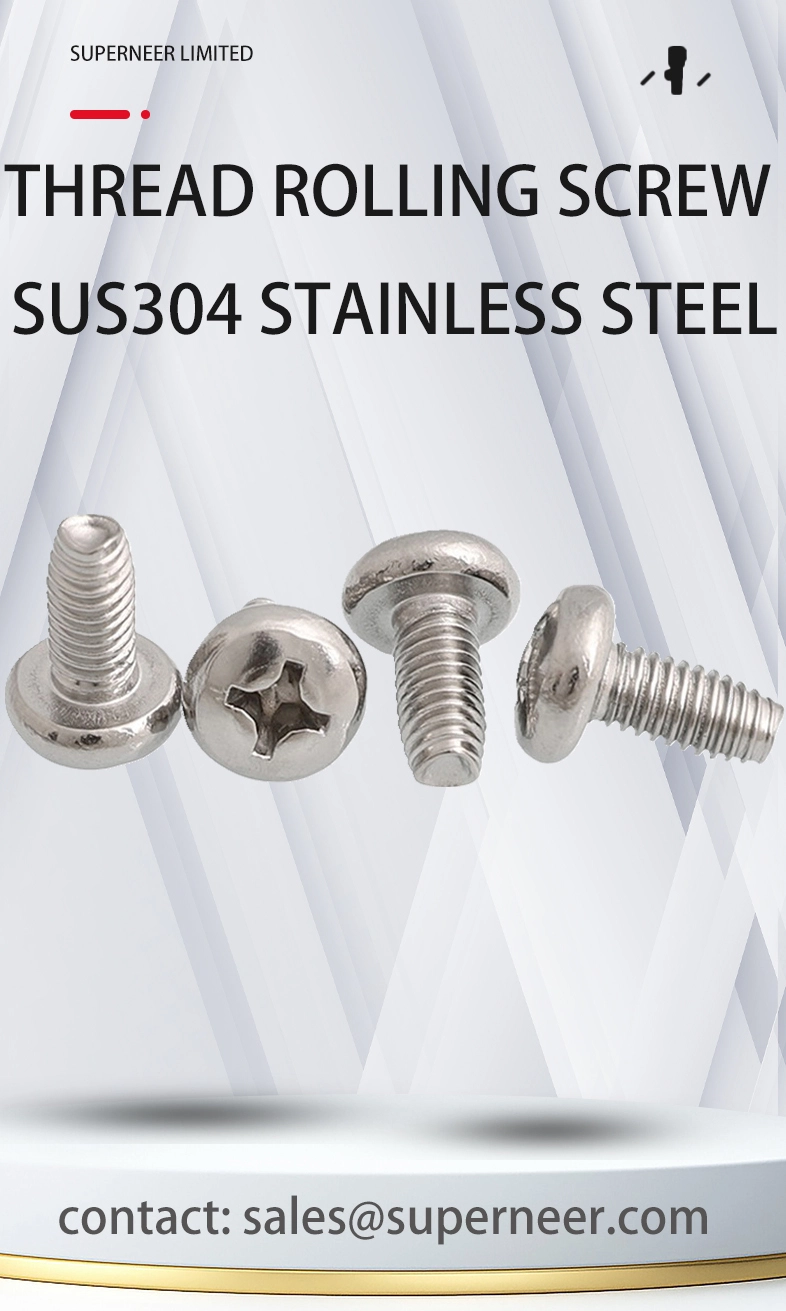 2-56 &times; 1/2 Pan Head Phillips Thread Forming  Screws for Metal  SUS304 Stainless Steel Inox