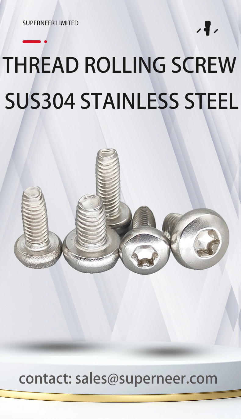 8-32 &times; 5/16 Pan Head Torx Thread Forming  Screws for Metal  SUS304 Stainless Steel Inox