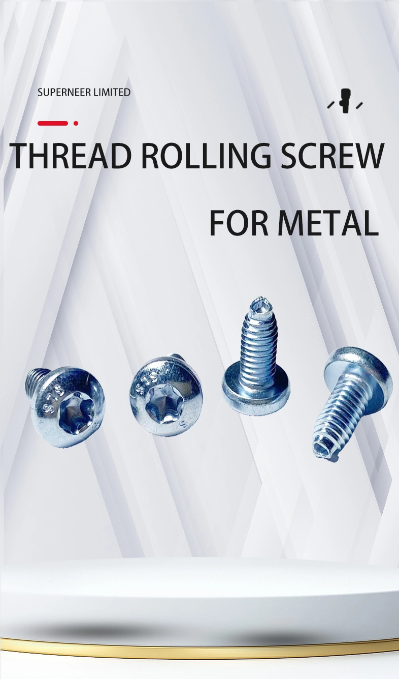 6-32 &times; 3/8 Pan Head Torx Thread Forming  Screws for Metal  Steel Blue Zinc Plated