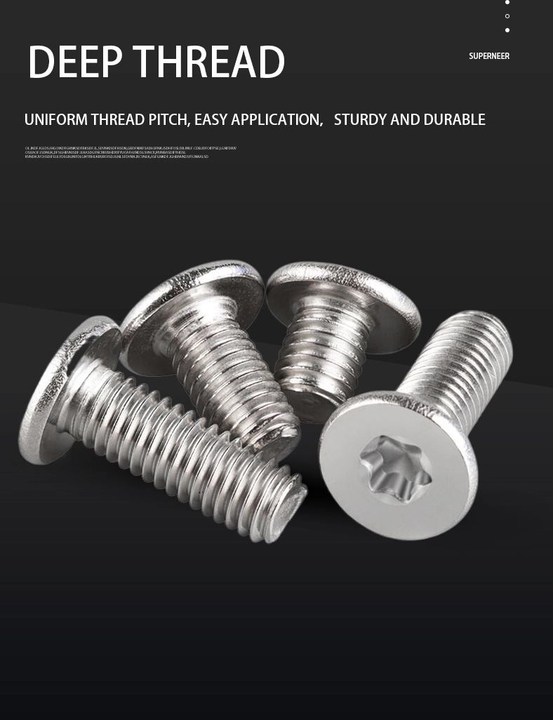 M8 x 55mm Torx Flat Head Machine Screw SUS304 Stainless Steel Inox 