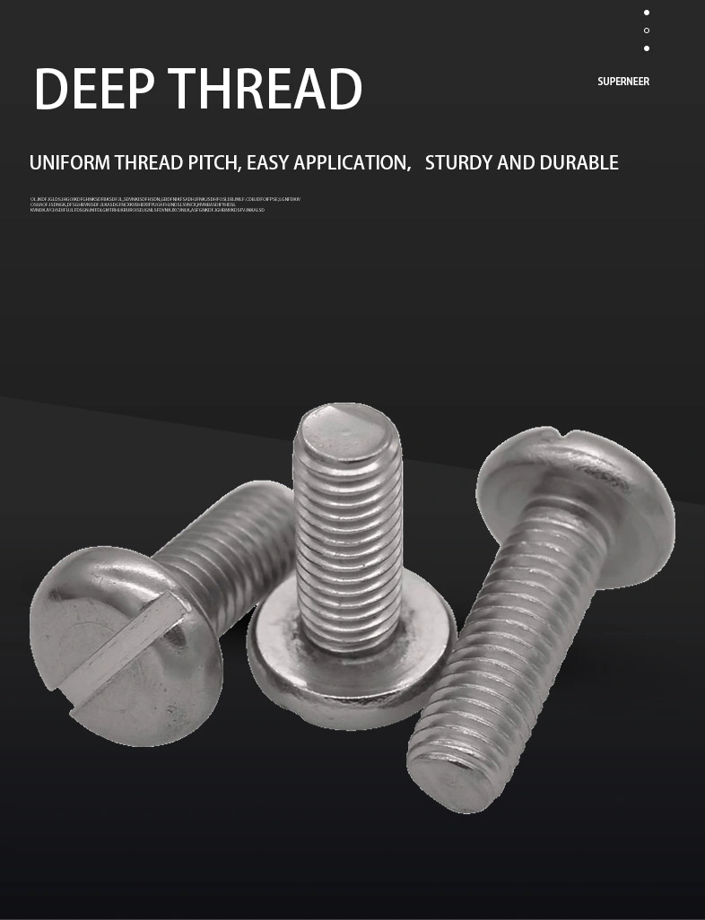 2-56 x 1/8" Pan Head Slotted Machine Screw SUS304 Stainless Steel Inox