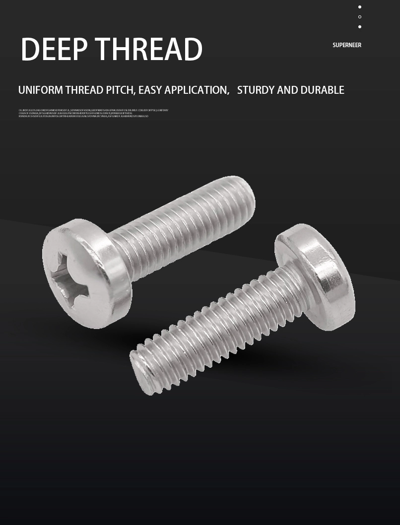 2-56 x 7/16" Pan Head Phillips Machine Screw SUS304 Stainless Steel Inox ANSI/ASME B18.6.3