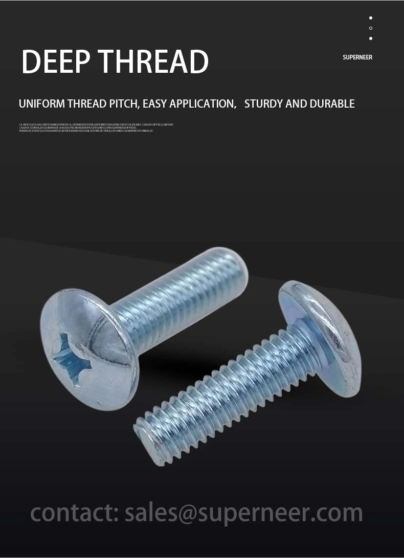 M6 x 14 mm Truss Head Phillips Machine Screw Steel Blue Zinc Plated JIS B 1111
