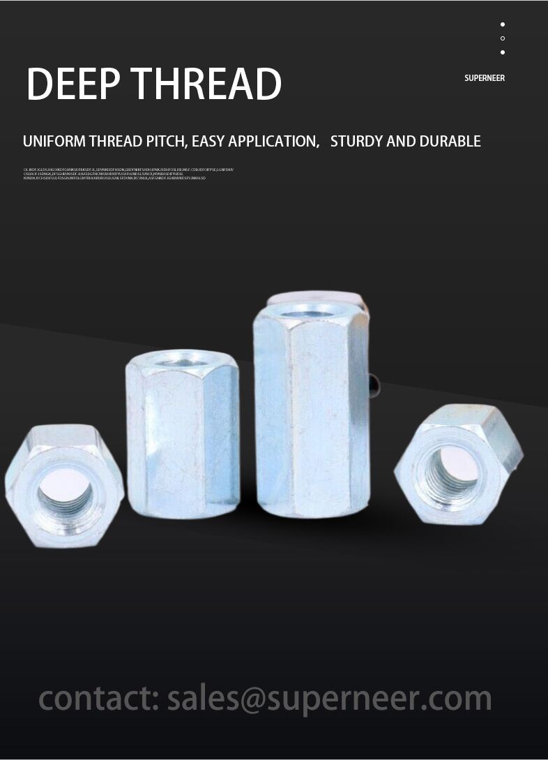 2-56 x 3/16" Hex Female Spacers Steel Blue Zinc Plated Stand Off 