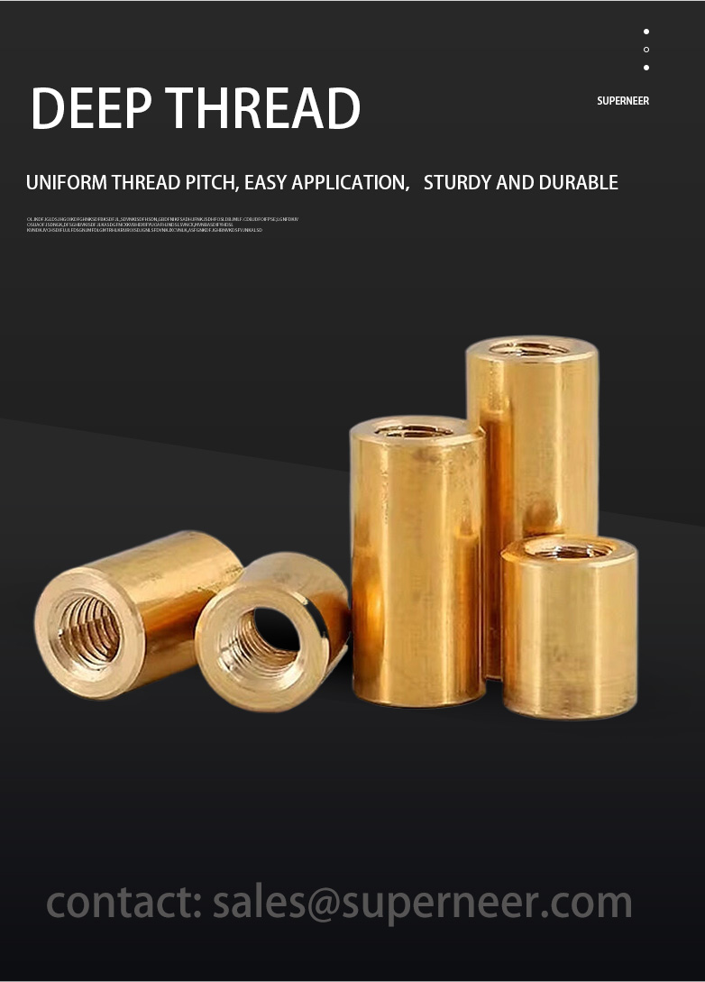 2-56 x 21/32" Round Female Female Spacers Brass Stand Off  
