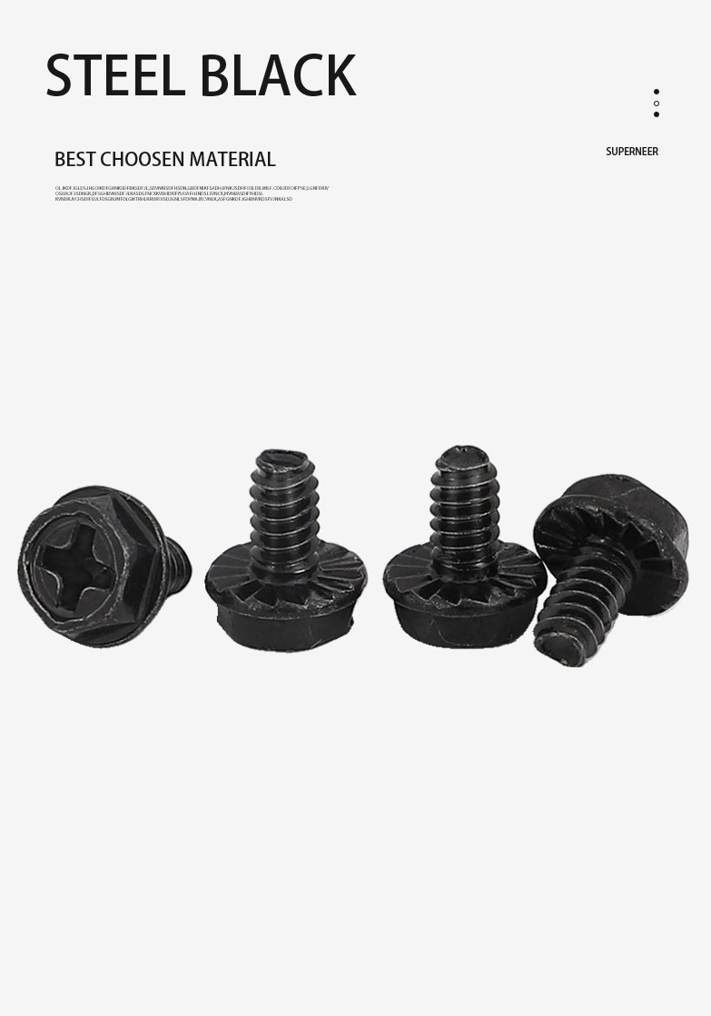 2-56 &times; 7/16 Hex Washer Serration Phillips Thread Forming  Screws for Metal  Steel Blue Zinc Plated
