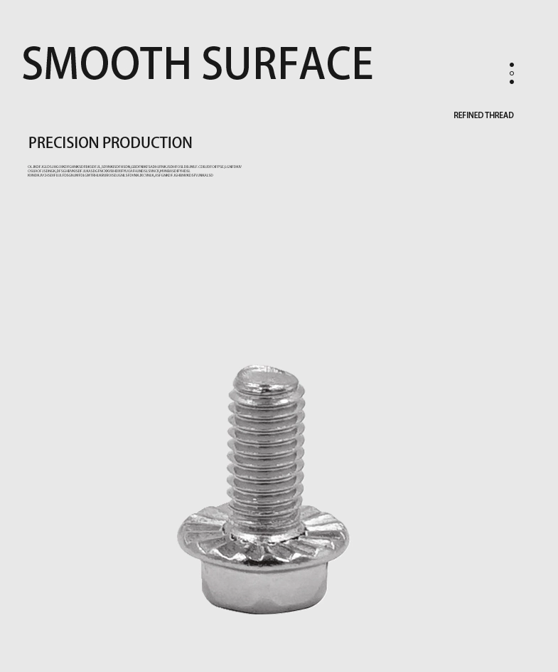 8-32 x 3/16" Indented Hex Washer Serrated Head Phillips Machine Screw SUS304 Stainless Steel Inox