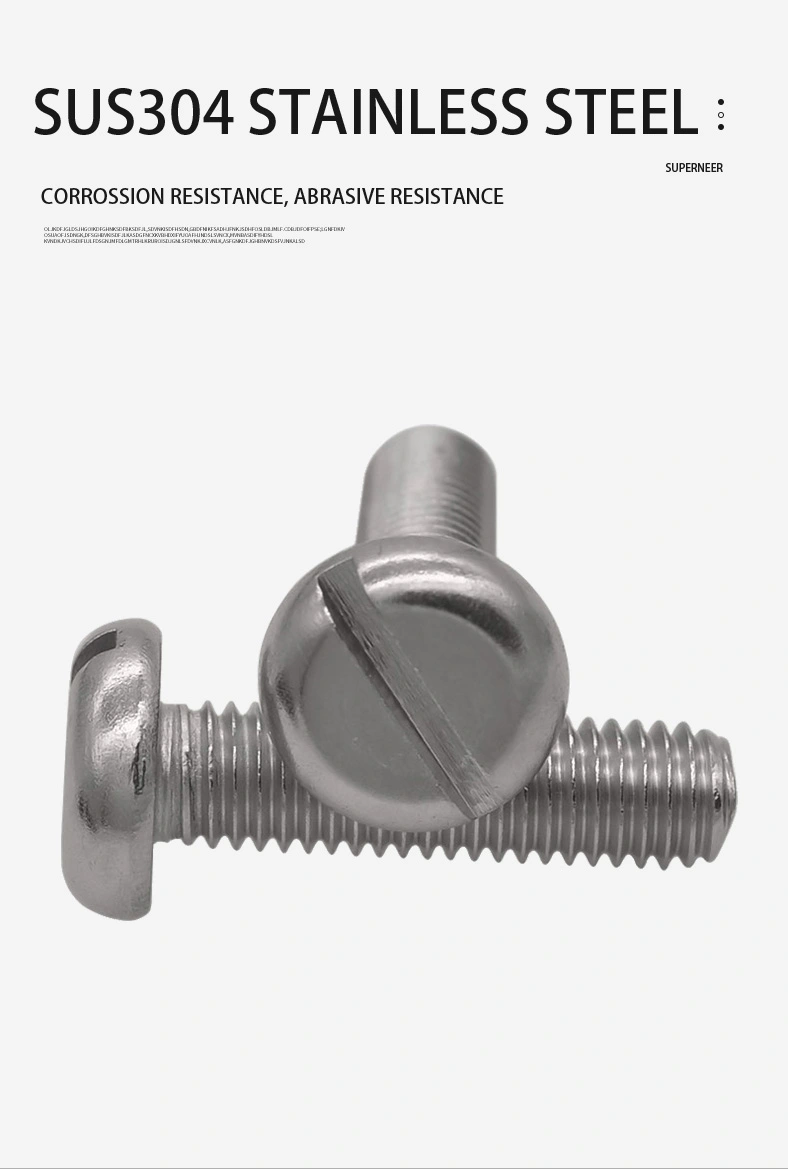 2-56 x 1/8" Pan Head Slotted Machine Screw SUS304 Stainless Steel Inox