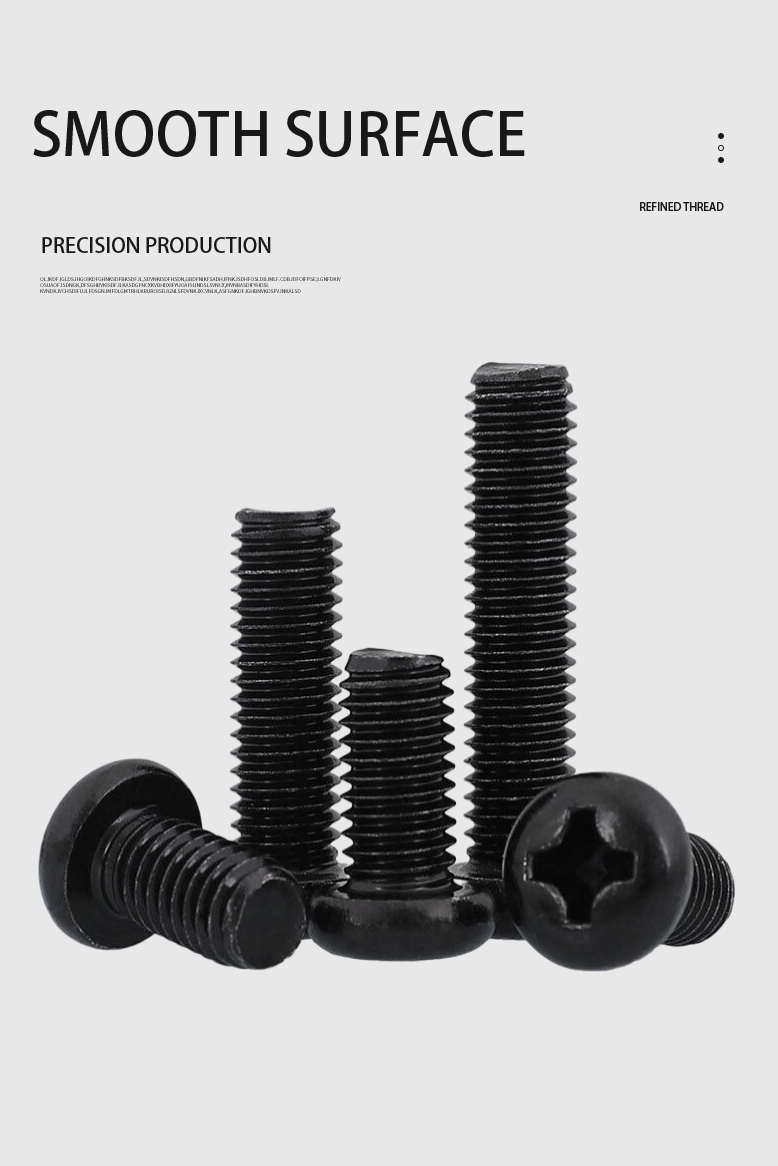 2-56 x 5/32" Pan Head Phillips Machine Screw Steel Black ANSI/ASME B18.6.3