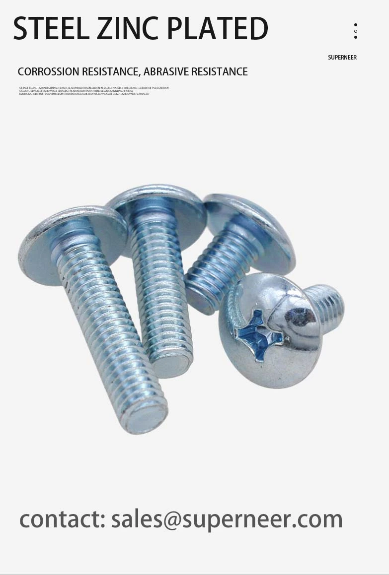 M6 x 14 mm Truss Head Phillips Machine Screw Steel Blue Zinc Plated JIS B 1111