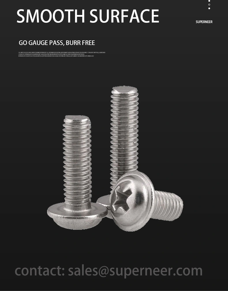 8-32 x 3/16"  Pan Washer Head Phillips Machine Screws SUS304 Stainless Steel Inox