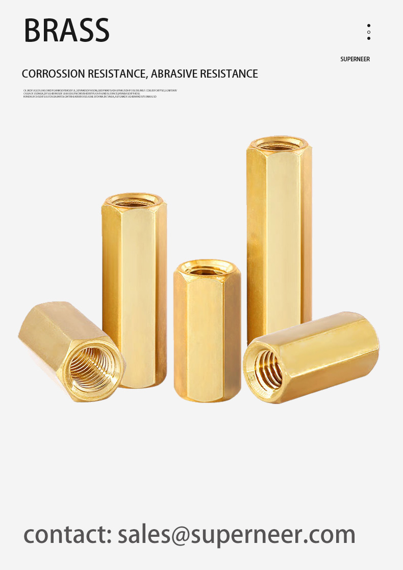 6-32 x 15/32" Hex Female Female Brass Stand Off Spacers 