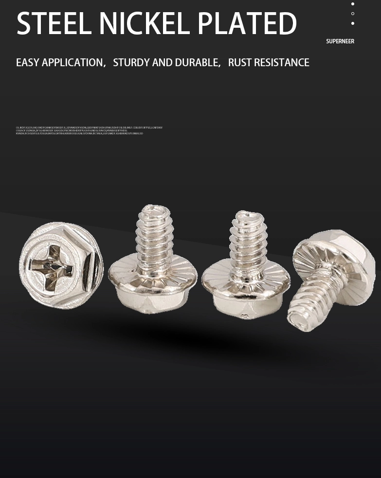 2-56 &times; 7/16 Hex Washer Serration Phillips Thread Forming  Screws for Metal  Steel Blue Zinc Plated