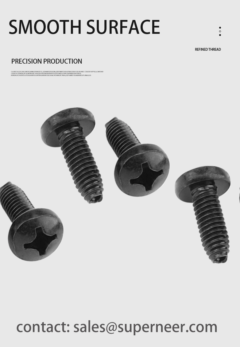 2-56 &times; 1/4 Pan Head Phillips Thread Forming  Screws for Metal  Steel Black