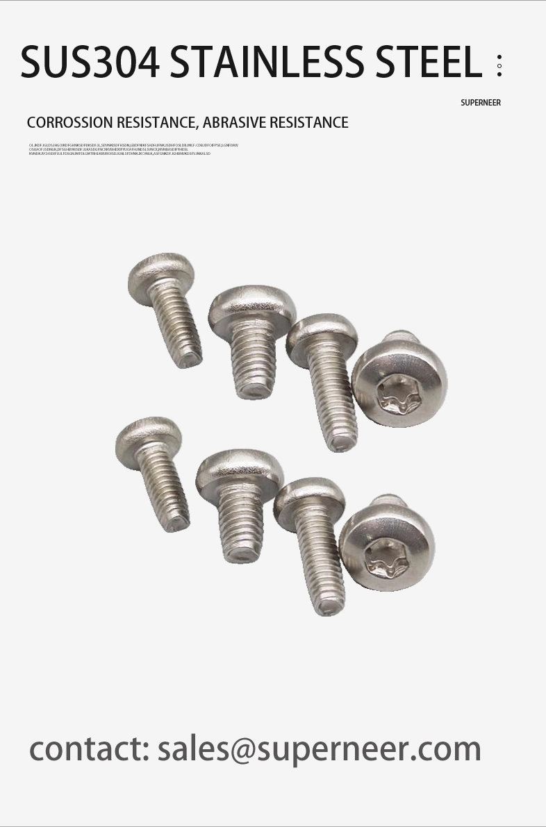 8-32 &times; 5/16 Pan Head Torx Thread Forming  Screws for Metal  SUS304 Stainless Steel Inox