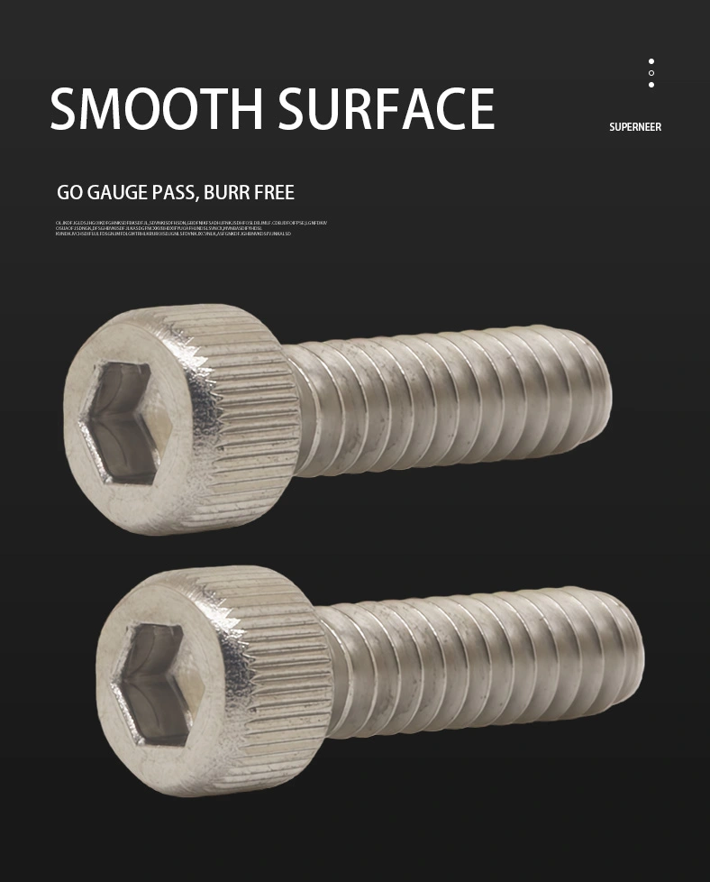 6-32 x 3/4" Knurled Socket Head Screw SUS304 Stainless Steel