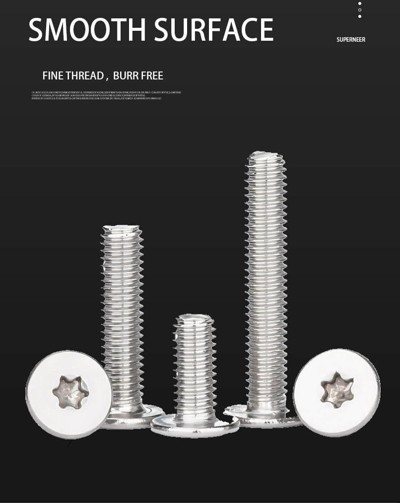 M8 x 55mm Torx Flat Head Machine Screw Carbon Steel Nickel Plated