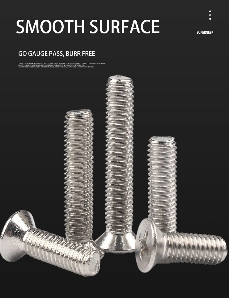 8-32 x 1/4" Flat Head 82&deg; Phillips Machine Screw SUS304 Stainless Steel Inox