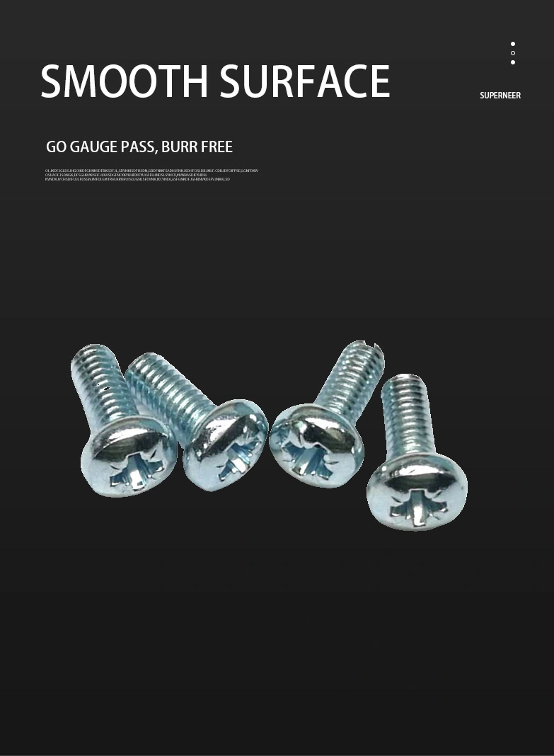 8-32 x 3/8" Pan Head Pozi Machine Screw Steel Blue Zinc Plated ANSI/ASME B18.6.3
