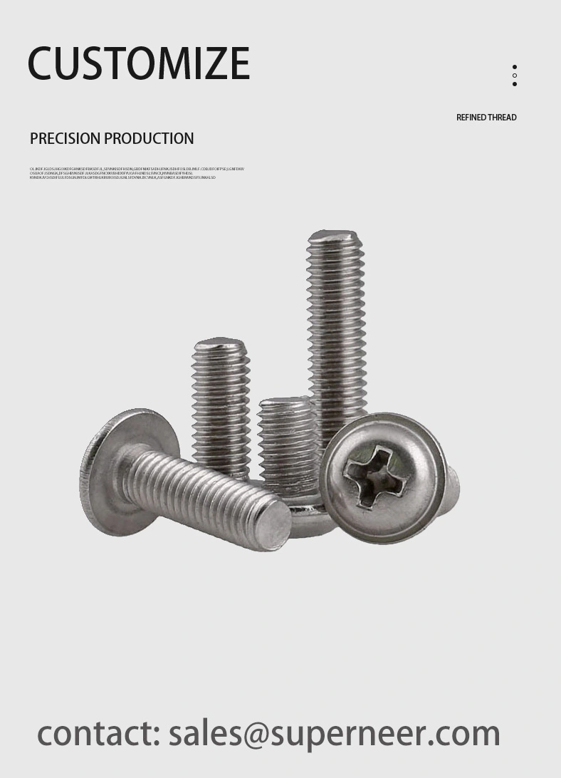 8-32 x 3/16"  Pan Washer Head Phillips Machine Screws SUS304 Stainless Steel Inox