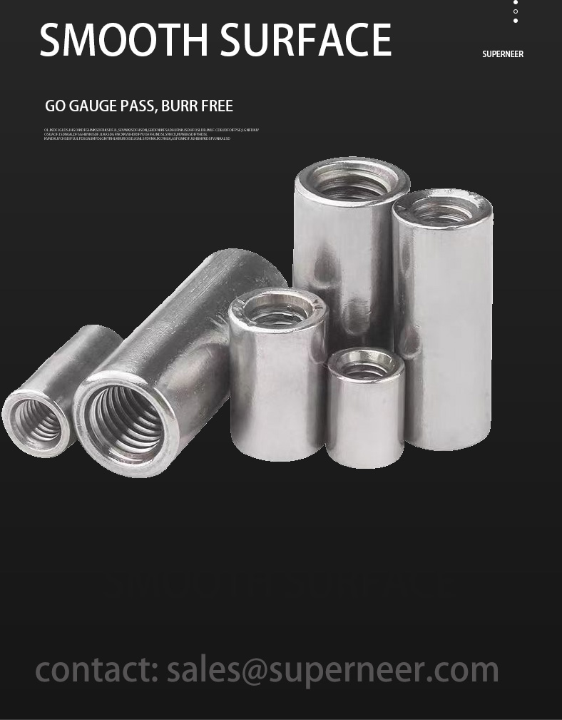 2-56 x 19/32" Round Female Female Spacers SUS303 Stainless Steel Inox Stand Off 