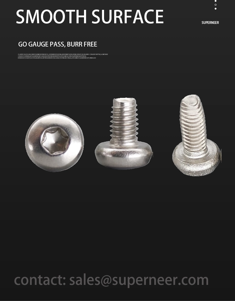 8-32 &times; 5/16 Pan Head Torx Thread Forming  Screws for Metal  SUS304 Stainless Steel Inox