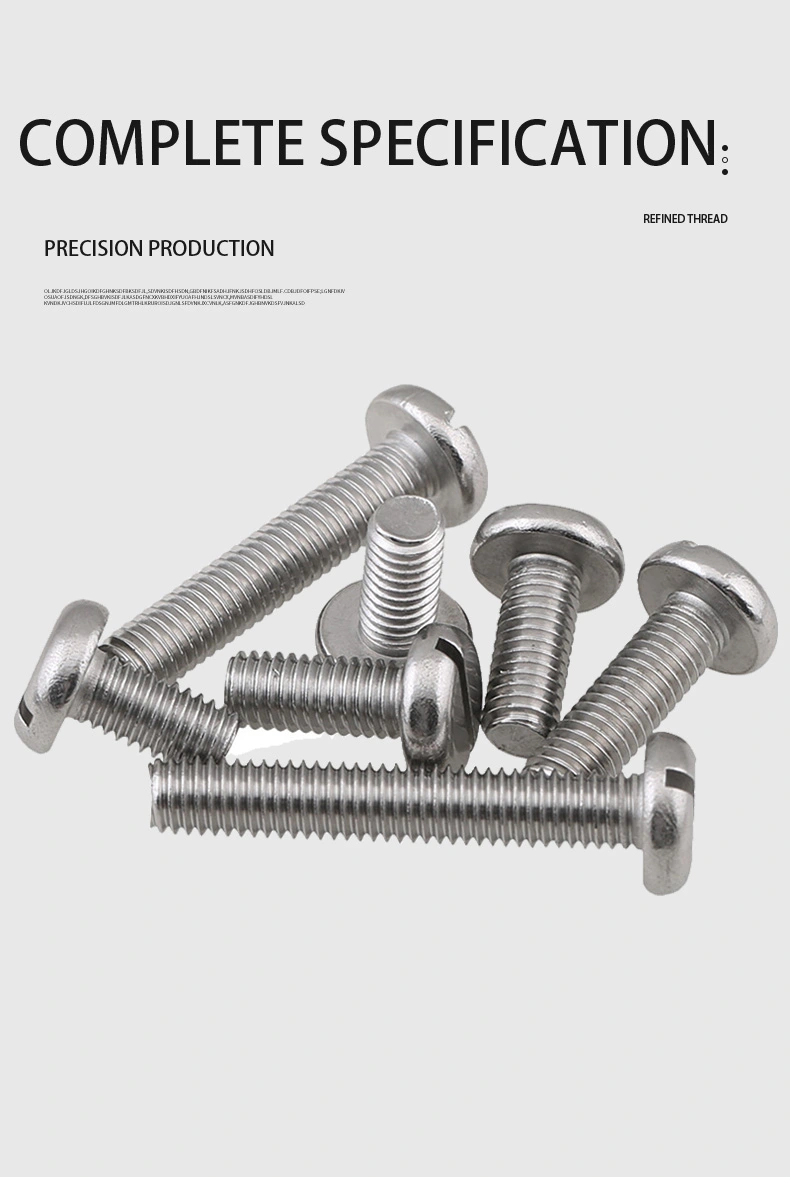 2-56 x 1/8" Pan Head Slotted Machine Screw SUS304 Stainless Steel Inox