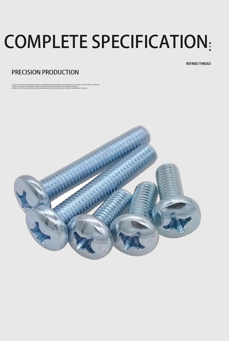 3-48 x 3/8" Pan Head Phillips Machine Screw Steel Blue Zinc Plated ANSI/ASME B18.6.3