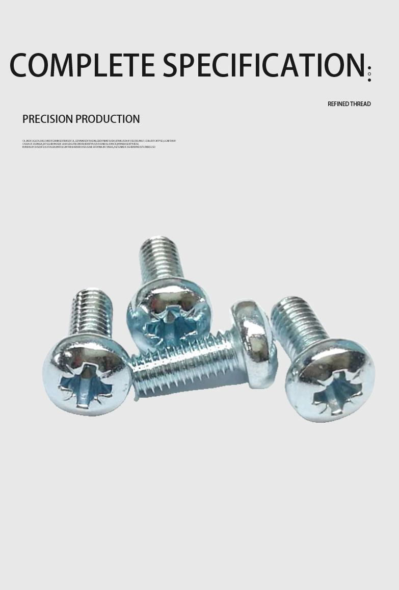 8-32 x 3/8" Pan Head Pozi Machine Screw Steel Blue Zinc Plated ANSI/ASME B18.6.3