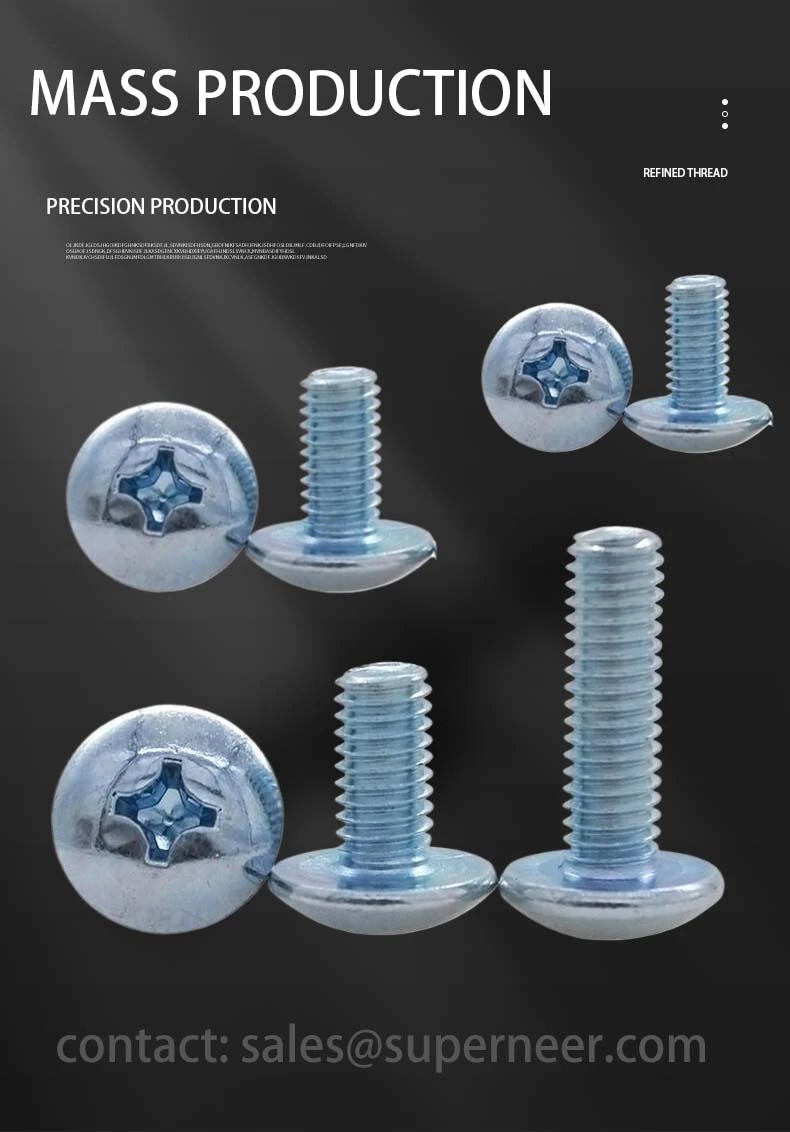 M6 x 14 mm Truss Head Phillips Machine Screw Steel Blue Zinc Plated JIS B 1111