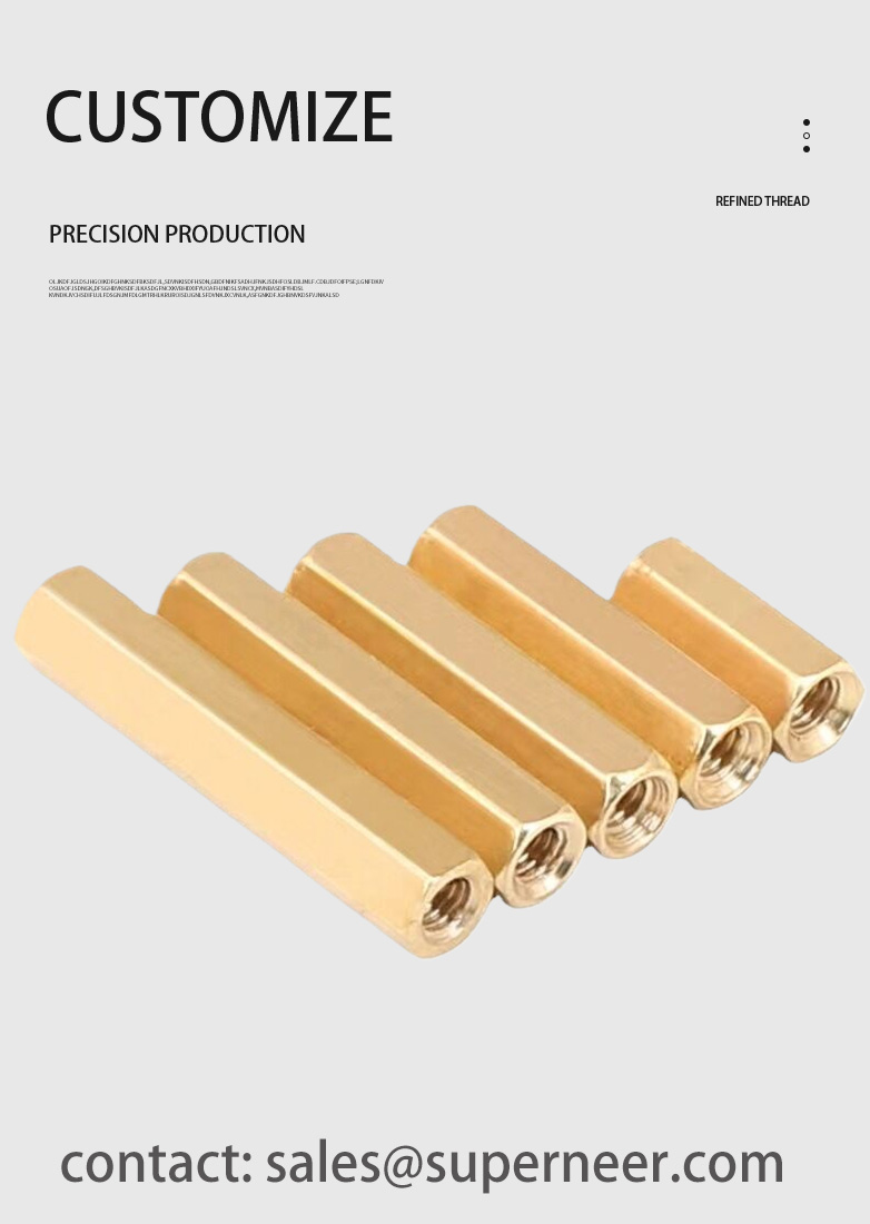 6-32 x 15/32" Hex Female Female Brass Stand Off Spacers 
